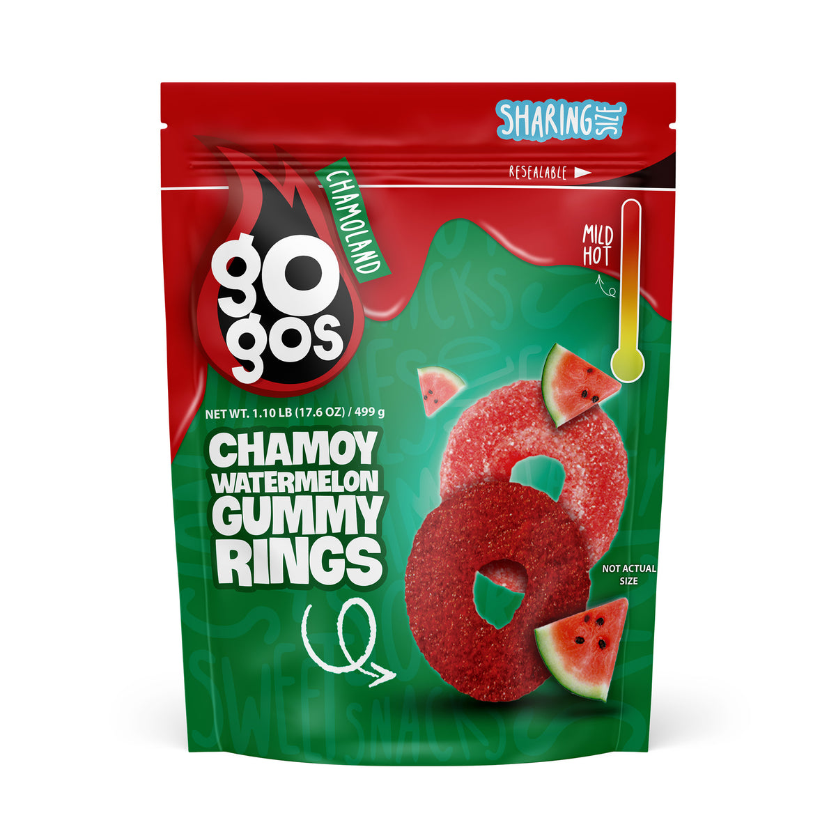 Chamoy Watermelon Rings Big Size 17.6 oz.