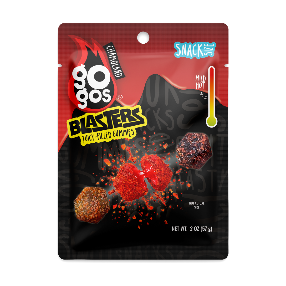 GOGOS Blasters Snack Size individual pouch front view