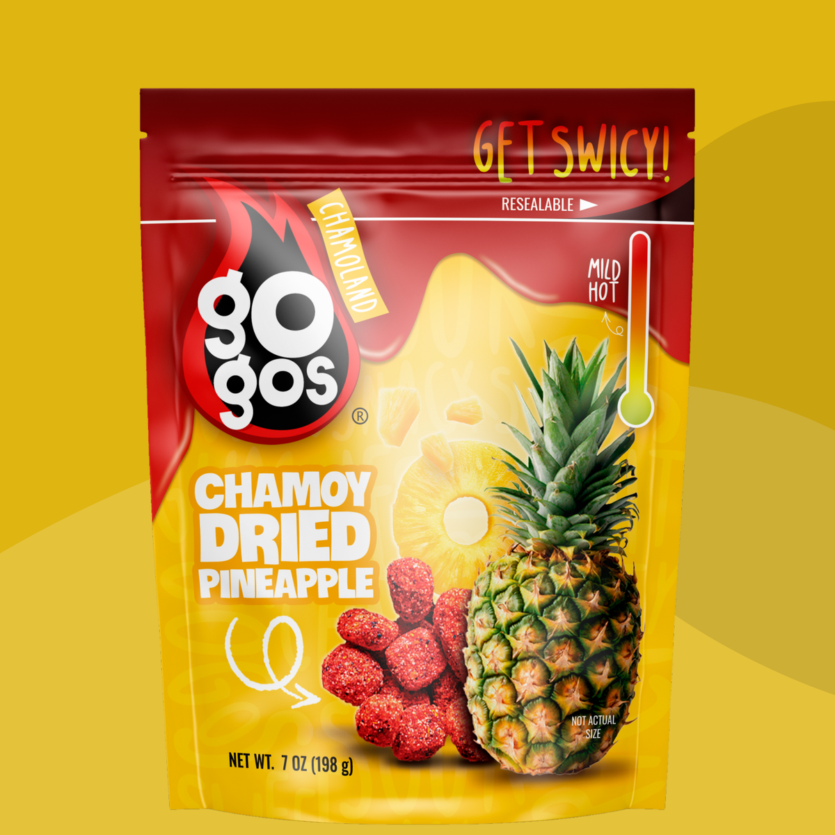 GOGOS catalog color — GOGOS Chamoy Dried Pineapple — 7 oz