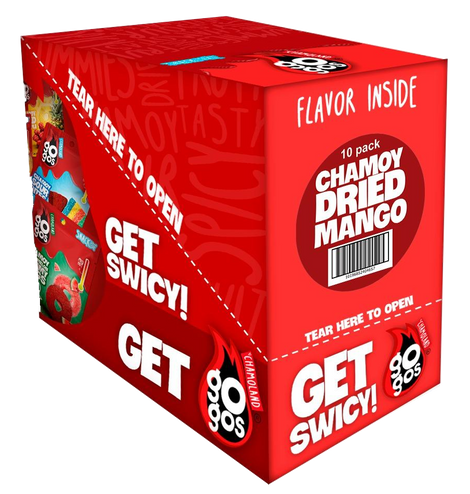 GOGOS Spicy Chamoy Dried Mango — 10-Pack Snack Bags