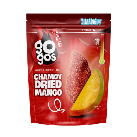 GOGOS Spicy Chamoy Dried Mango — 17.6 oz Sharing Bag