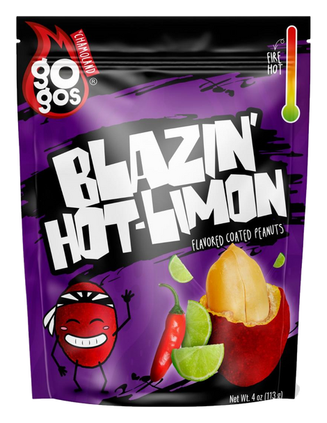 GOGOS Blazin' Hot-Limon Spicy Coated Peanuts — 4 oz