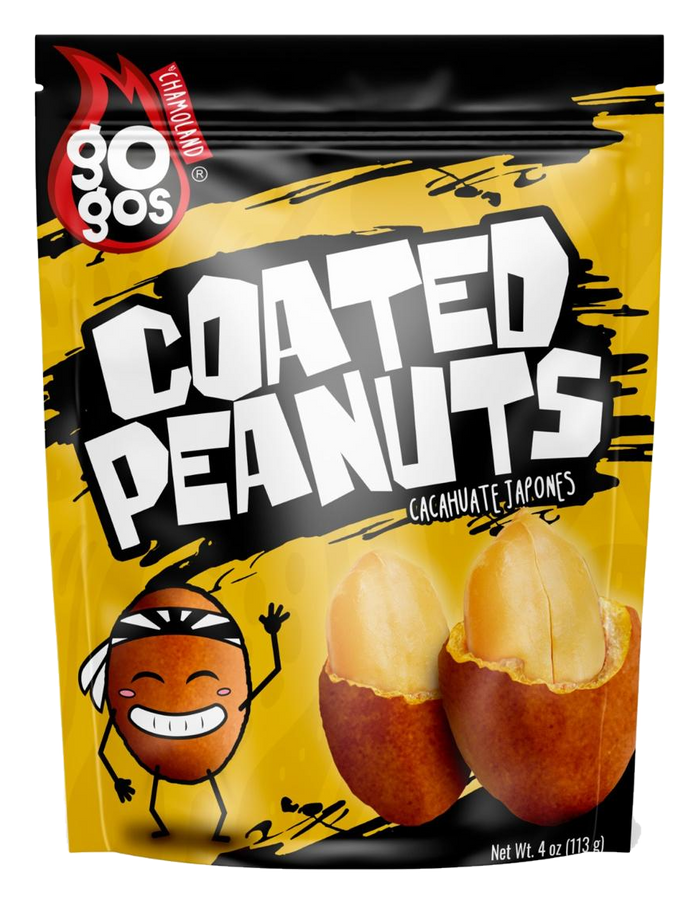 GOGOS Coated Peanuts — 4 oz — front of the pouch