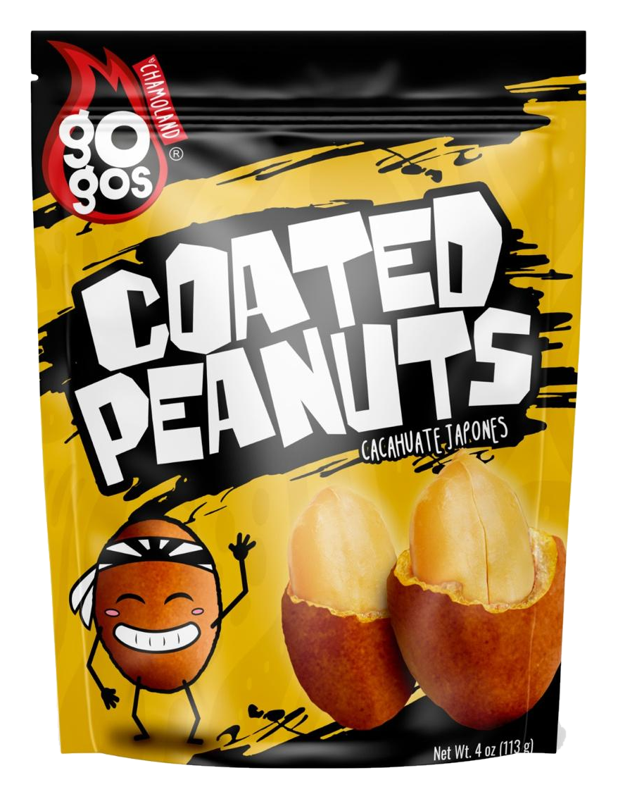 GOGOS Coated Peanuts — 4 oz — front of the pouch