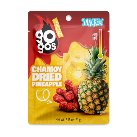 CHAMOY DRIED PINEAPPLE single snack pouch inside box