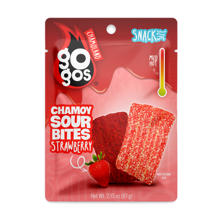 STRAWBERRY SOUR BITES single snack pouch inside box