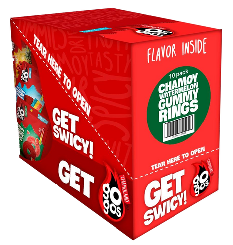 GOGOS Spicy Chamoy Watermelon Gummy Rings — 10-Pack Snack Bags