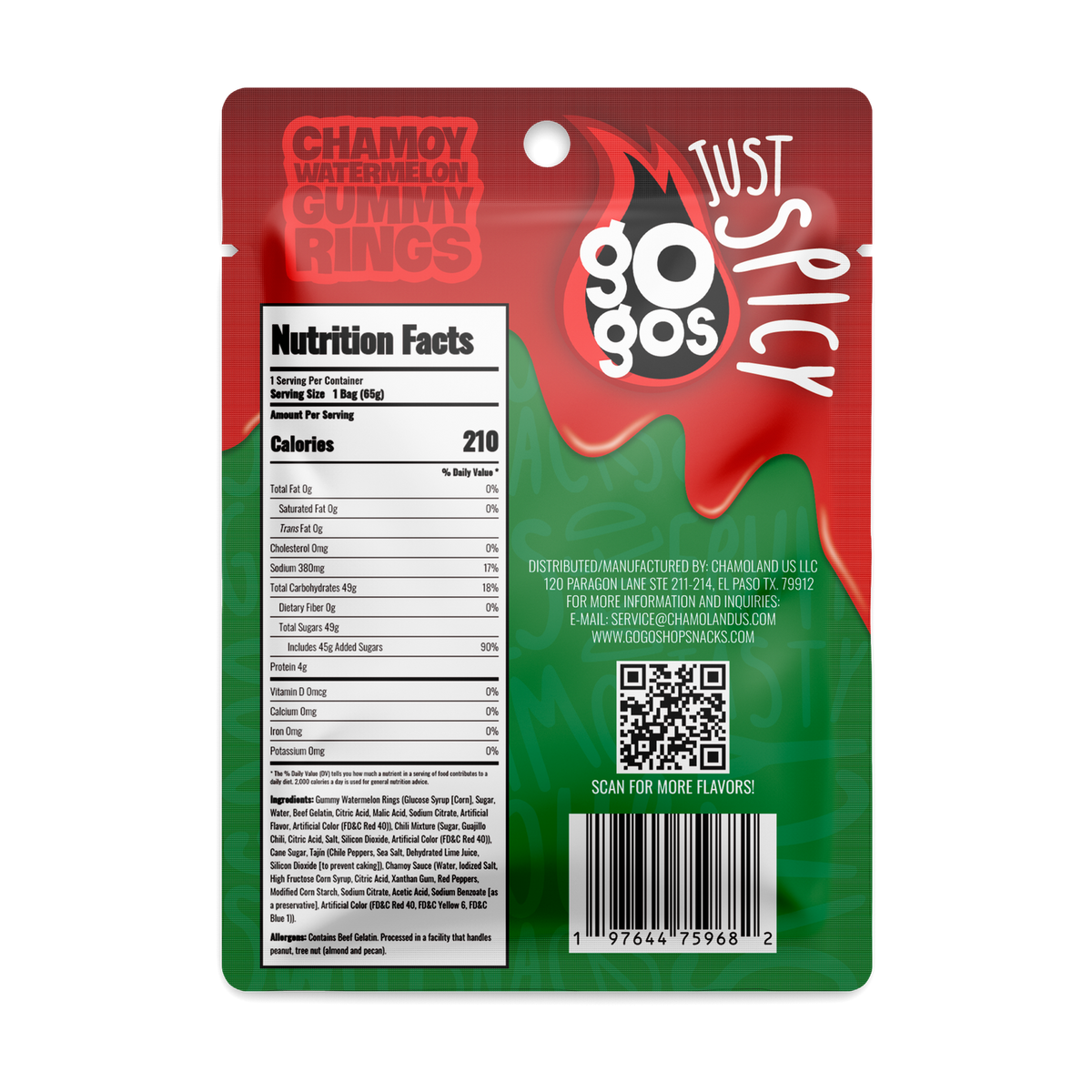 GOGOS watermelon bag back view